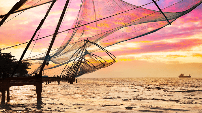 Fishing Nets in Kochi Kerala Holiday to India