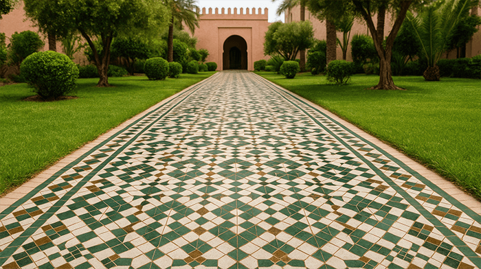 Marrakech tile pathway