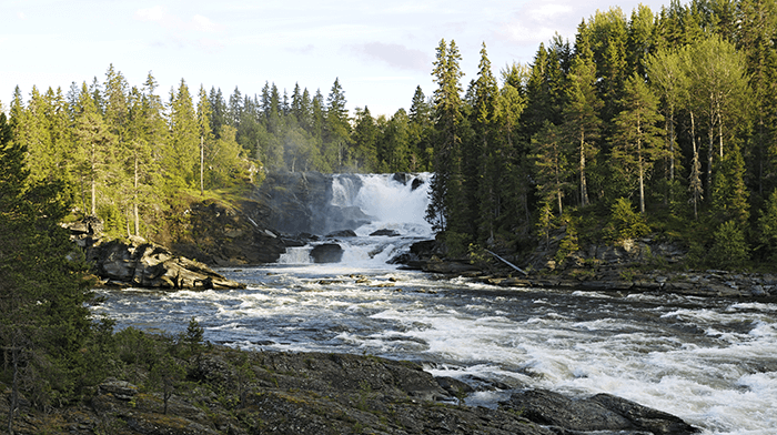 Sweden’s biggest waterfall, Tännforsen Creative Break in Sweden