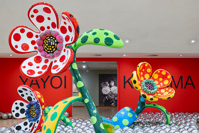 Installation view Yayoi Kusama, 2026, Stedelijk Museum Amsterdam. Photo: Peter Tijhuis © YAYOI KUSAMA